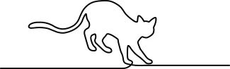 Fun One Line Drawing of a Moving Cat to Explore Motion and Shape