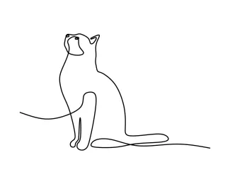 Minimal Cat Drawing with One Line – A Fun Way to Improve Focus and Creativity