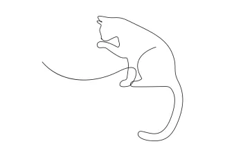 Simple Line Cat Drawing for All Ages – Practice Easy Art with One Continuous Line