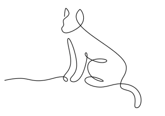 Simple  Line Drawing of a Cat – Improve Focus and Artistic Flow