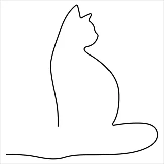 Quick and Easy  Line Cat Drawing – Fun Practice for Art Beginners