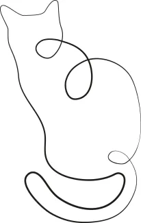 Minimalist Cat Drawing in One Line – Practice Expressive Shapes with Simple Art