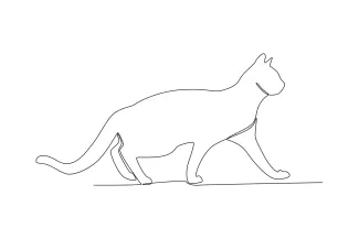 "Sketching a Walking Cat in One Continuous Line: A Simple Artistic Method"