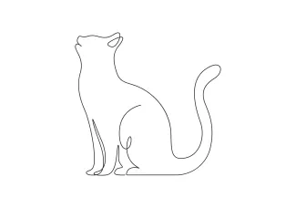 Easy Cat Drawing with One Line: Build Creative Confidence and Art Focus