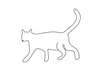  Line Cat Art Practice: Improve Observation with a Relaxing Drawing Style