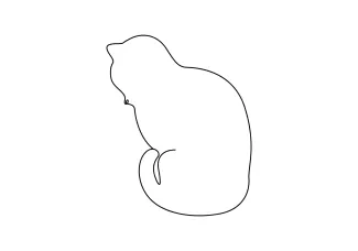  Line Drawing of a Cat: Easy Practice for Developing Art Skills