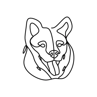 One Line Drawing of an American Eskimo Dog – A Simple Way to Draw Fluffy Pets
