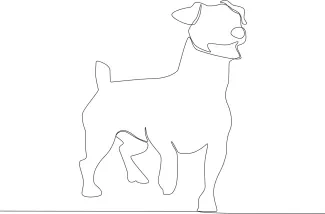"Single Line Walking Dog: A Fun and Relaxing Art Exercise"