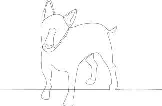 "Continuous Line Urban Dog: A Quick Art Study of City Life"
