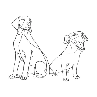 One Line Dog Drawing for Beginners: Learn to Draw Pets in a Simple Way