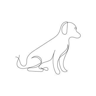 Simple Dog Drawing with One Line: Explore Pet Shapes with Confidence