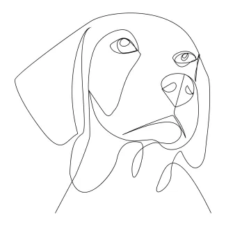 "One-Line Dog Drawing: Exploring Canine Shapes Through Simple Artistic Techniques"