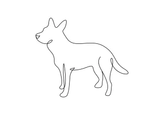 One-Line Dog Sketch: Easy and Friendly Pet Outline