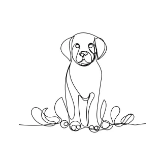 One-Line Dog Drawing: A Fun Way to Learn Animal Forms