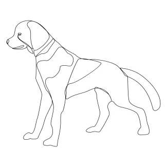 "Continuous One-Line Dog Art: Mastering Simplified Canine Forms in Minimal Sketches"