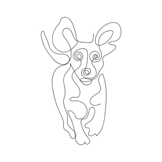 Draw a Dog with One Line: Great for Practicing Animal Form Basics