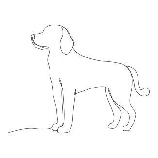 Practice Drawing Dogs Using Simple Line Art: One Line Drawing for All Ages
