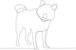 "Minimalist One Line Pet Dog: An Accessible Drawing Study for Beginners"