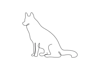 Simple Dog in One Line: Practice Drawing a Classic Pet