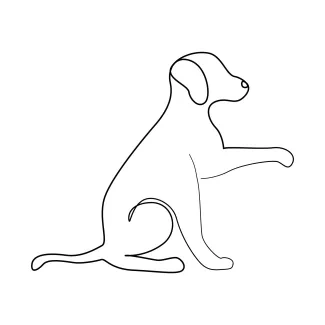 Dog Easy One Line Art of a Pet Dog: Learn Drawing Basics Through Fun Animals