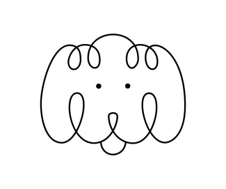 Dog Minimalist Minimalist Dog Drawing with One Line: Simple Art for Clean Animal Shapes