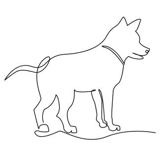 Dog Draw a Dog with One Line: Simple Animal Art to Boost Creativity