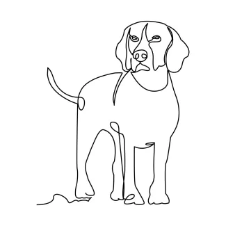 Dog One Line Dog Drawing for Creative Expression: Learn to Draw with Confidence