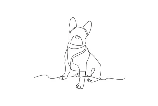 Puppy "Continuous Line Puppy Drawing: An Easy and Fun Study of Youthful Energy"