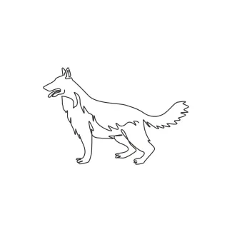 "One Line German Shorthaired Pointer Drawing: Capturing Energy and Athleticism with Minimalist Art"