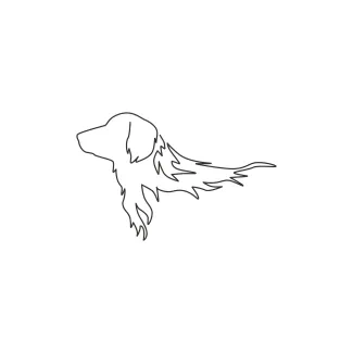 Golden Retriever One Line Drawing: Gentle Dog Art for Beginners