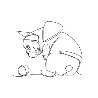 Pugs "Continuous Line Pug Drawing: A Simple Technique to Illustrate Pet Features"