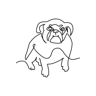 "One-Line Pug Drawing: A Fun Way to Sketch Without Complicated Details"