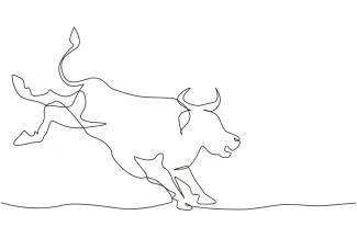 One-Line Bull Drawing: Practice Strong Animal Shapes Using Easy Drawing Steps