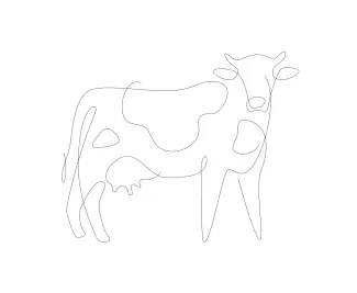 Cow Fun One-Line Cow Drawing: Create Farm Animal Art with Just One Line
