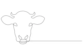 Cow Practice Cow Drawing with One Line: Simple Farm Art for All Levels