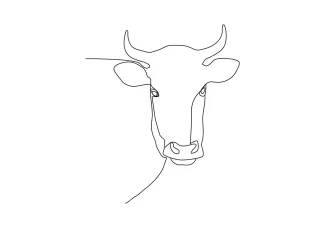 Cow One-Line Cow Drawing Tutorial: Learn Farm Shapes with Simple Connected Lines