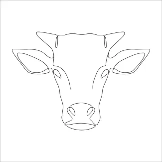 Cow Learn to Draw a Cow in One Line: Farm Animal Art Made Simple