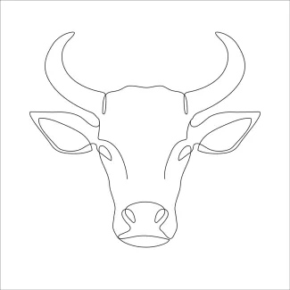 Cow Practice Cow Shapes with One-Line Drawing: A Simple Guide for Creative Learners