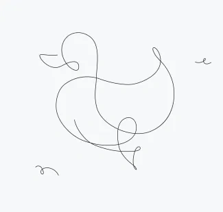 Duck One-Line Duck Drawing: Practice Recognizing Bird Shapes in Simple Form
