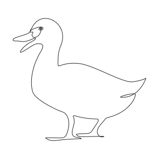 Duck One-Line Duck Art for Beginners: Fun Bird Drawing You Can Do in Minutes
