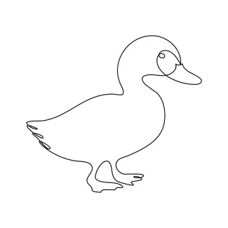 Duck Quick One-Line Duck Drawing: A Simple Bird for Everyday Art Practice