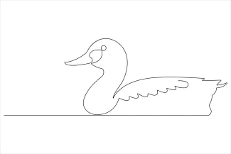 Duck Duck Drawing with One Line: Simple Bird Art for Practice and Creativity