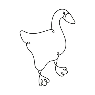 Duck One-Line Duck Drawing: A Fun Way to Practice Animal Shapes Simply