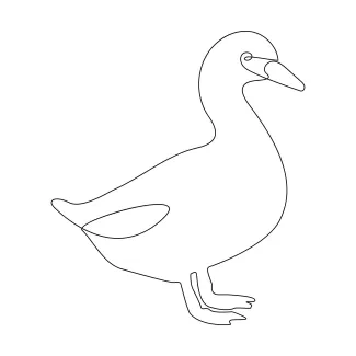 Duck Beginner Duck Drawing with One Line: Easy Bird Art for Everyday Creativity