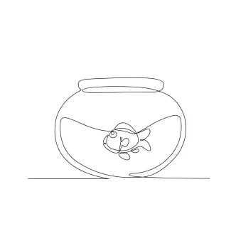 Fish One-Line Fish Drawing: Learn to Draw Water Animals with Easy and Simple Shapes