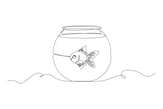 Fish One-Line Fish Drawing: Learn Smooth Animal Shapes with Easy Sketch Practice