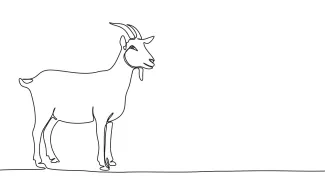 Goat One-Line Goat Art for Practice: Sketch Horned Animals with Ease