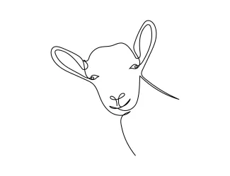 Goat One-Line Goat Drawing for Beginners: Learn to Sketch with Single Lines