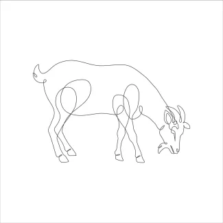Goat Practice Goat Drawing in One Line: A Simple Guide to Animal Sketching