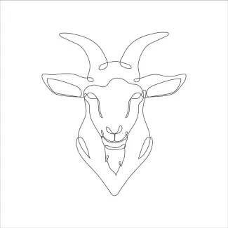 Goat Draw a Goat in One Line: Simple Animal Sketching for Observation and Practice